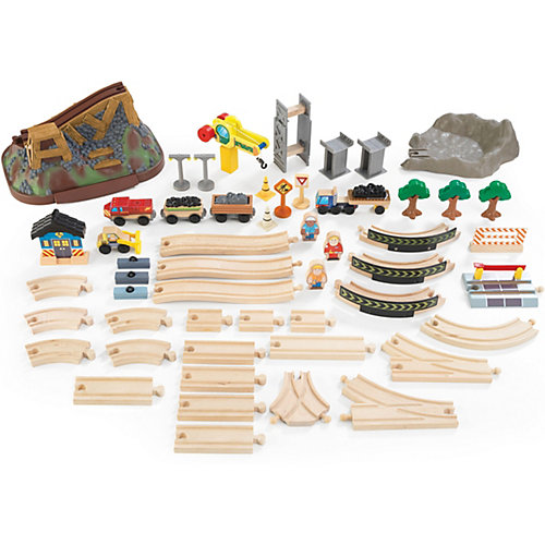 Железная дорога KidKraft "Горная стройка", 61 элемент от KidKraft