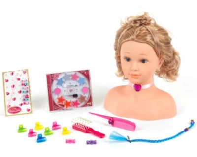 Schmink und Frisierkopf Schminkkopf Kopf Spielzeug Haare Super Model Kosmetik 