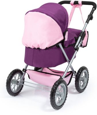 türkis rosa bayer Design Puppenwagen TRENDY mit Wickeltasche 
