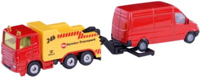 1667 SIKU Spielzeug Abschleppwagen Abschleppdienst mit PKW LKW Spielzeugauto 
