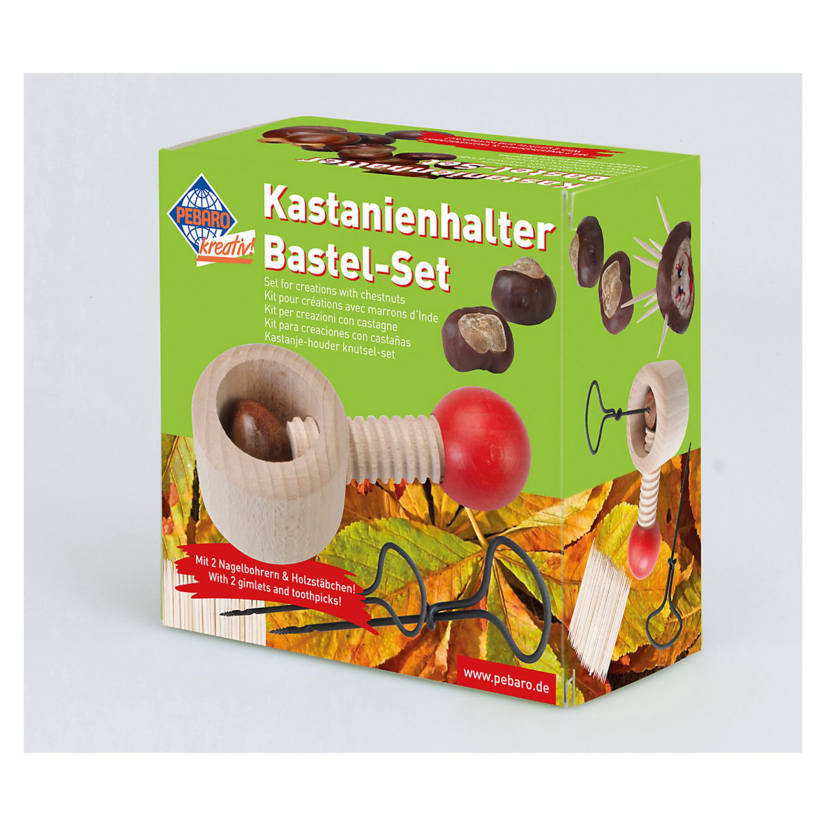 Pebaro Kastanienhalter / Kastanienbohrer Bastel-Set