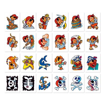 Mini-Tattoos Pirat Pit Planke, 24 Stück 2