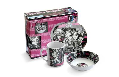 Набор посуды керамической в подарочной упаковке, Monster High