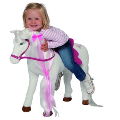 Barbie Steckenpferd Majest mit Sound weiß/pink Happy People Pferd Laufpferd NEU 