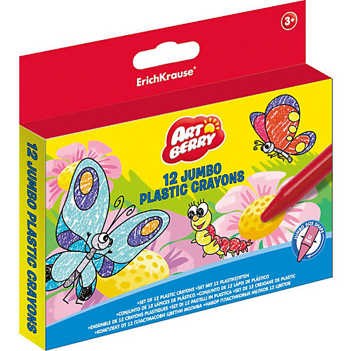 Пластиковые мелки Jumbo Artberry, 12цв от Erich Krause