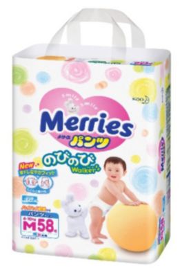 Трусики-подгузники Merries M 6-10 кг, 58 шт.