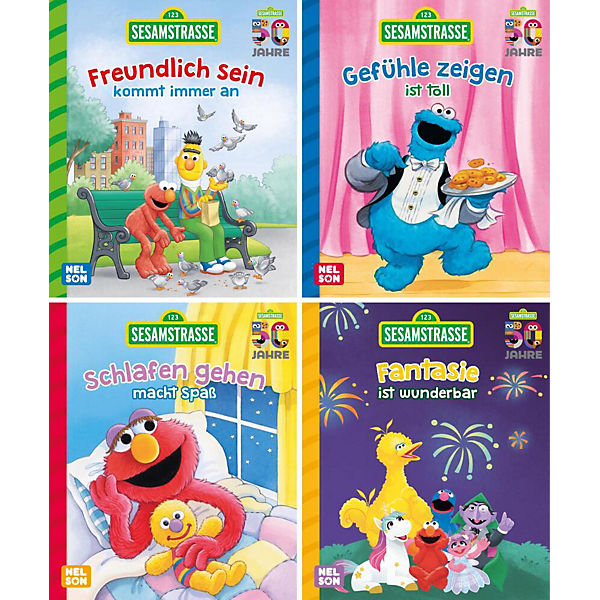 Nelson Mini-Bücher: 4er Sesamstraße 1-4