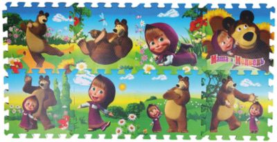 Коврик-пазл Играем вместе "Маша и Медведь", 8 деталей