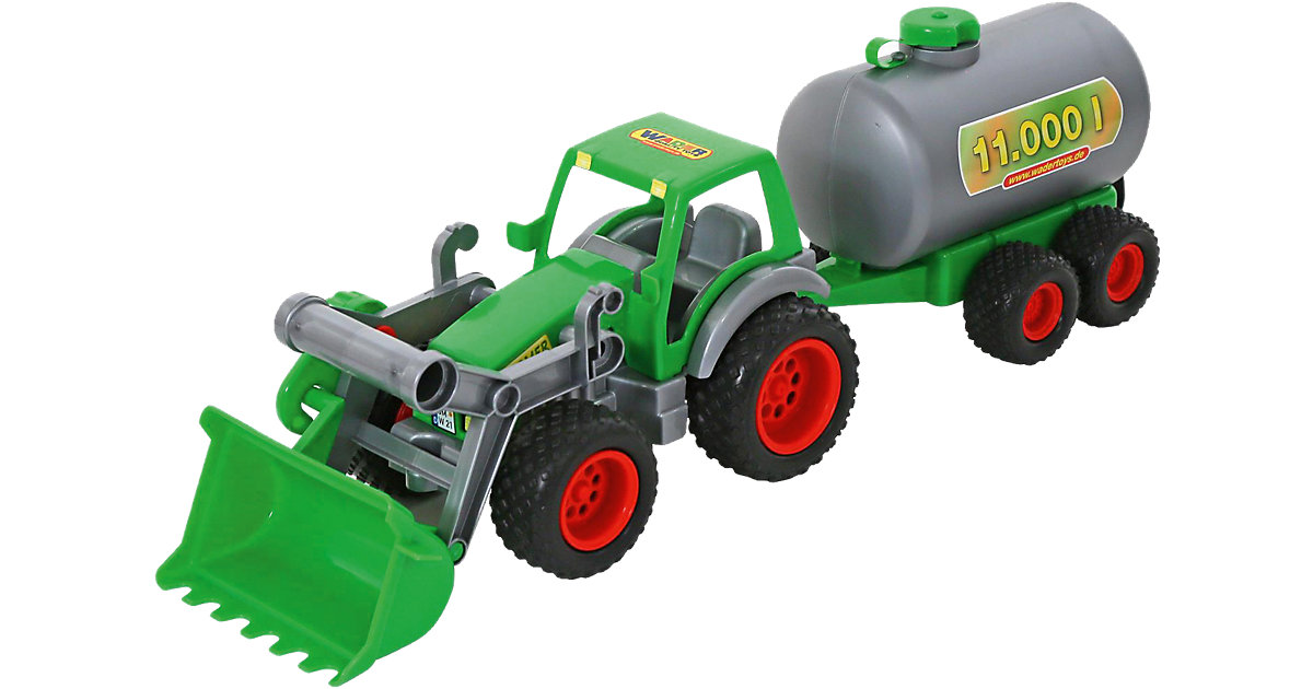 WADER FarmerTechnic Traktor + Frontschaufel+Fassanhänger