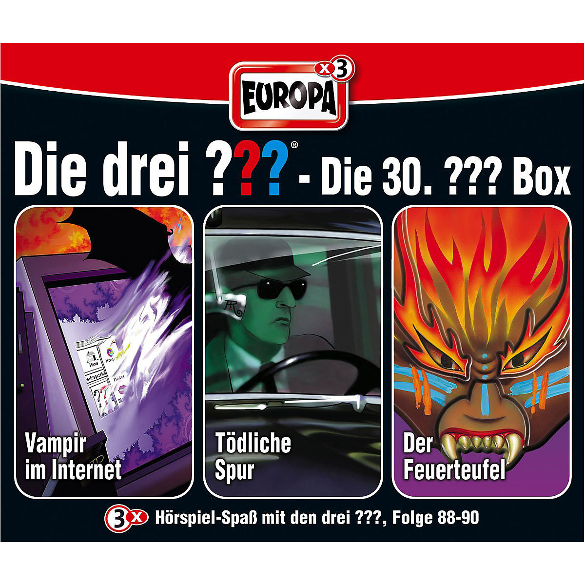 CD Die Drei ??? 030 3er CD-Box Feuerturm Nacht in..
