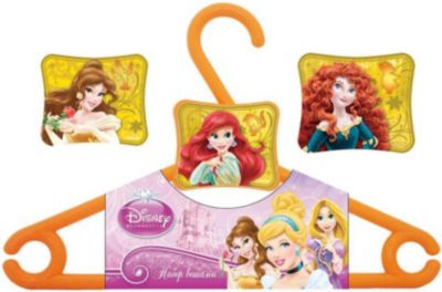 Набор из 3-х вешалок с металлизированным изображением, Disney Princess