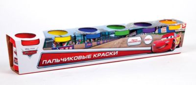 Пальчиковые краски, Тачки, 6 цветов