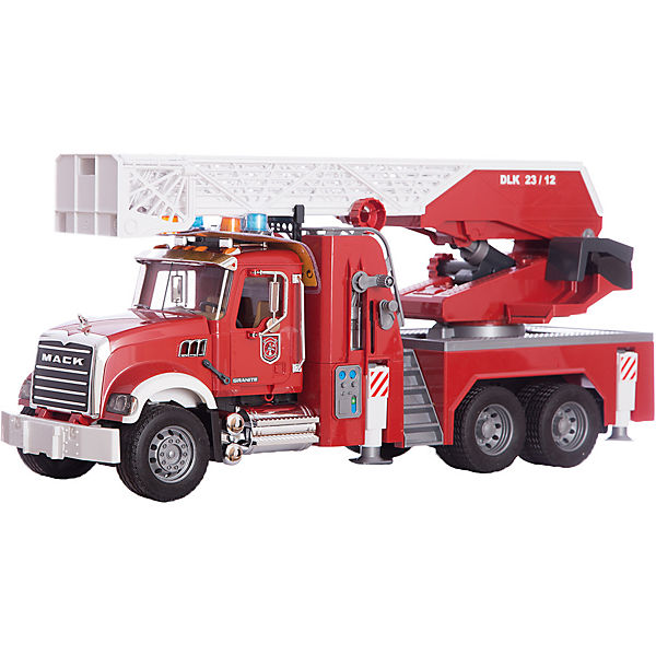 bruder 02821 MACK Granite Feuerwehrleiterwagen mit Pumpe