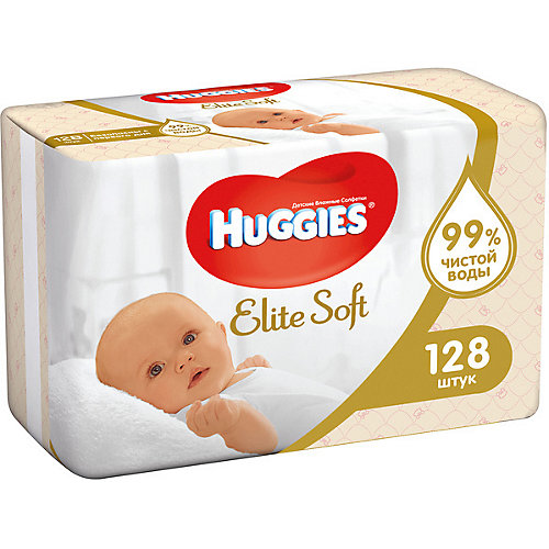 Детские влажные салфетки Huggies Elite Soft 128 шт. от HUGGIES