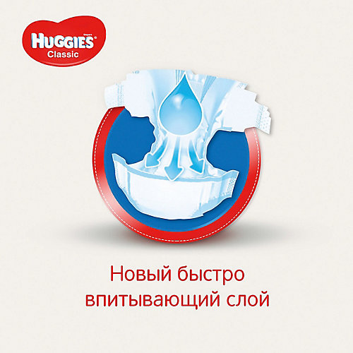 Подгузники Huggies Classic (4) Mega Pack 7-18 кг, 68 шт. от HUGGIES