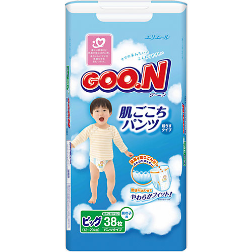 Подгузники-трусики Goon, XL 12-20 кг, для мальчиков, 38 шт. от Goon