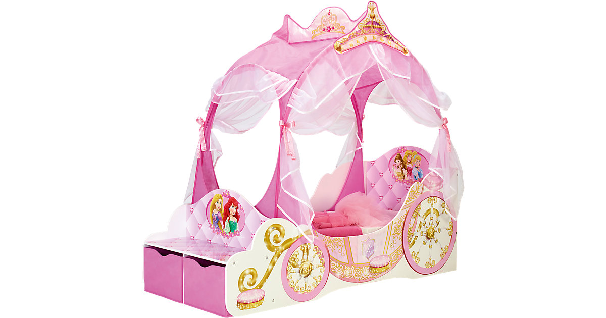 Kinderbett Disney Princess Kutsche, 70 x 140 cm rosa