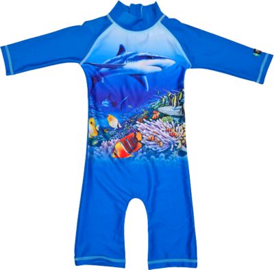 Baby Schwimmanzug mit UV-Schutz blau Gr. 86/92 Jungen Kleinkinder