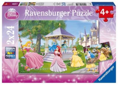 Image of 2er Set Puzzle, je 24 Teile, 26x18 cm, Disney Princess Zauberhafte Prinzessinnen