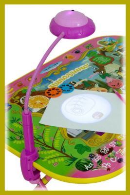 Розовая лампа-трафарет к столу ДЭМИ