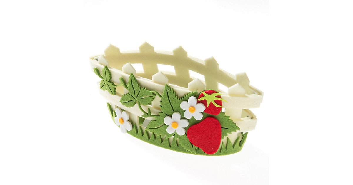 Kreativset Filz-Henkelkörbchen Blume/Blätter