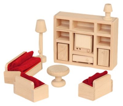 Puppenhausmöbel Wohnzimmer Holz