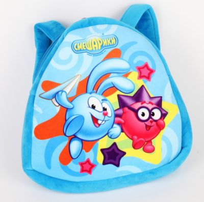 Мягкий рюкзак голубой, 30 см, Смешарики, МУЛЬТИ-ПУЛЬТИ