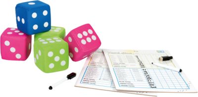 Riesen W�rfelspiel, inkl. 5 W�rfel (8 x 8 cm)