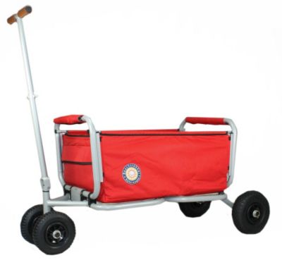 Bollerwagen Life, rot mit Feststellbremse