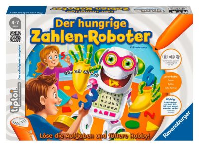 Ravensburger tiptoi Lernspiel Der hungrige Zahlen-Roboter 00706 
