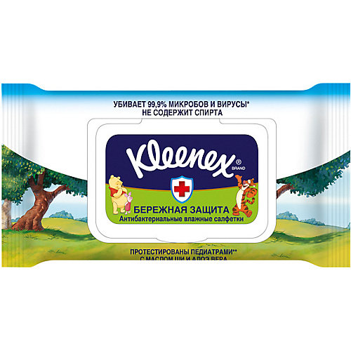 Влажные антибактериальные салфетки Kleenex «Дисней. Семейные», 40 штук - weiß/beige от Kleenex