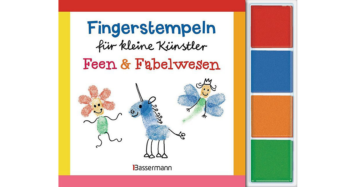 Buch - Fingerstempeln kleine Künstler-Set: Feen und Fabelwesen Kinder