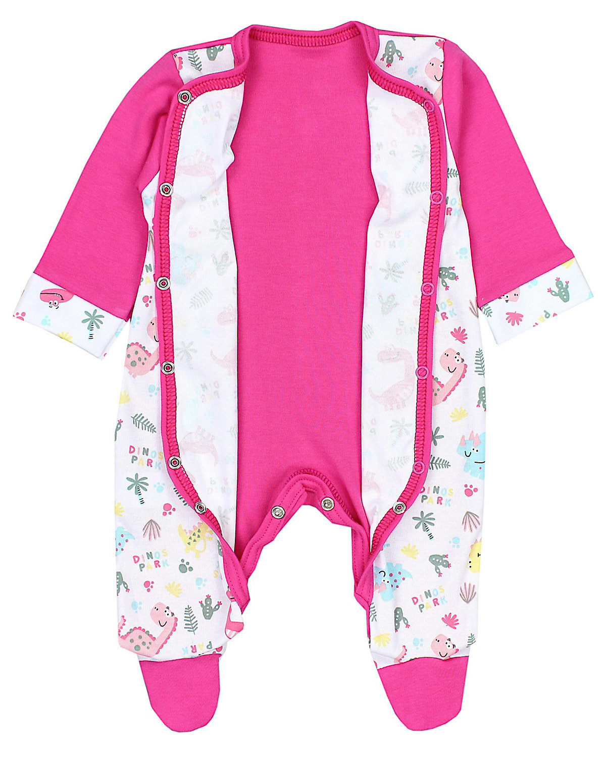 Baby Mädchen Schlafstrampler mit Fuß 3er Pack für Mädchen, TupTam, rosa  Modell 1 | myToys