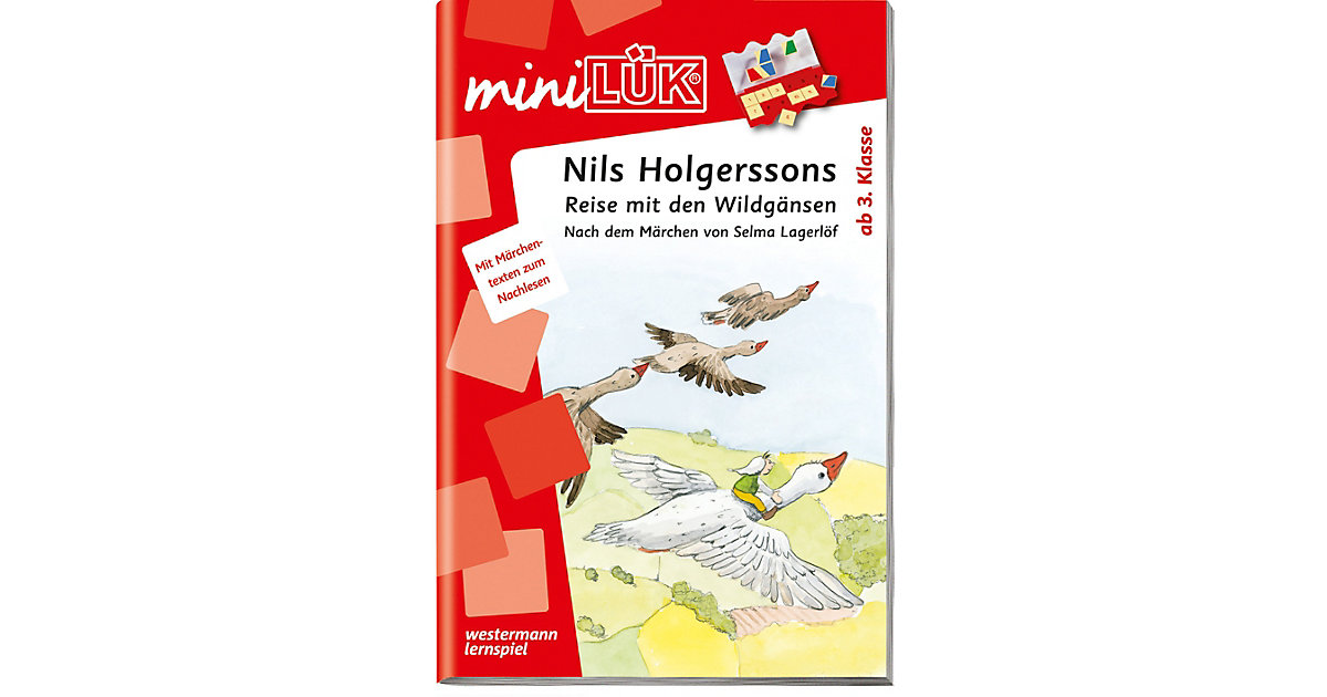 Buch - mini LÜK: Nils Holgerssons Reise mit den Wildgänsen: Doppelband nach dem Märchen von Selma Lagerlöf, Übungsheft