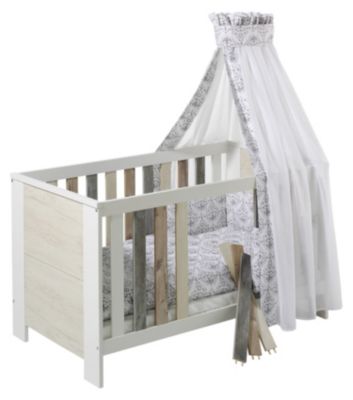 Kinderbett WOODY, 70 x 140 cm grau
