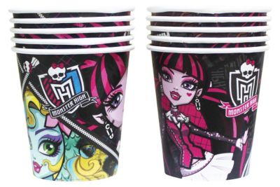 Стакан бумажный, 210мл, 10 шт, Monster High