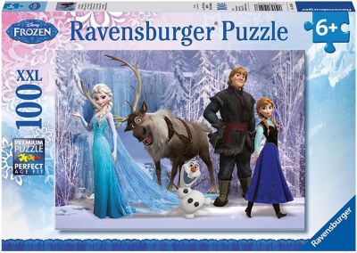 Frozen Glitzer-Puzzle 100 Teile Disney Die Eiskönigin Elsa Anna 
