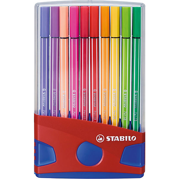 20 x Stabilo® Fasermaler Pen 68 Filzstift Big Pen Box sortiert zu 20 Farben