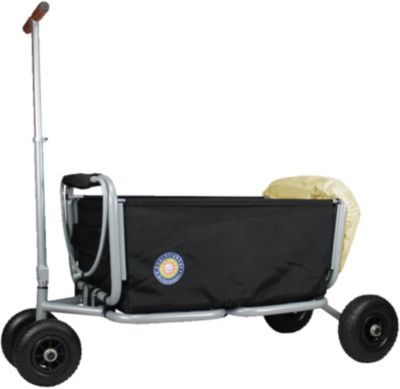 Bollerwagen Life, schwarz mit Feststellbremse