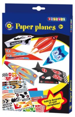 Papierflieger Set 10 Stück Papier Flugzeuge bedruckt bunte Papierflugzeuge goki 