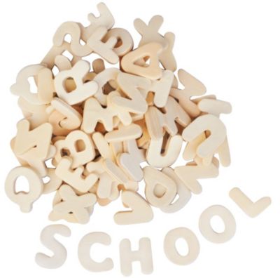 hölzerne Buchstaben Holz Beißring Spielzeug Buchstaben Formen DIY Holz 
