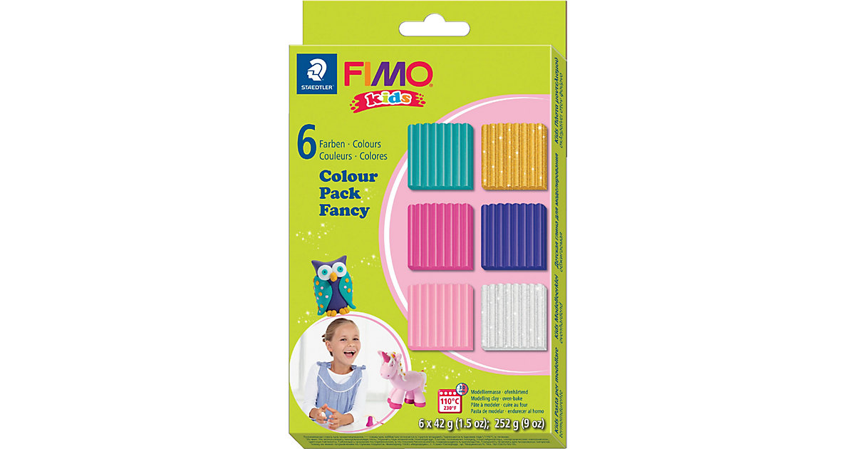 FIMO kids Materialpackung girlie, 6 x 42 g