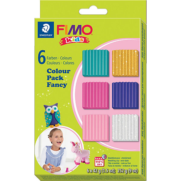 FIMO kids Materialpackung girlie, 6 x 42 g