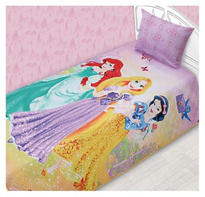 Покрывало стеганое "Рапунцель, Ариэль и Белоснежка" 150*200, Disney Princess