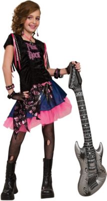 Kostüm Pink Rock Girl Gr. 116/122