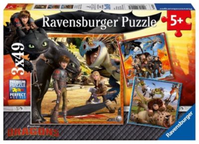 Ravensburger Puzzle Dragons Treue Freunde Kinderpuzzle Puzzlespiel 300 Teile XXL 