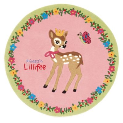 Kinderteppich Prinzessin Lillifee & das Reh, 130 cm rund rosa