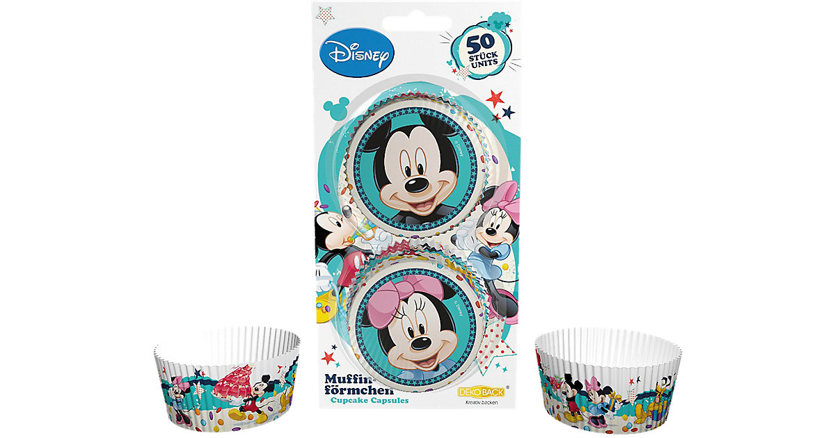 Muffinförmchen Mickey & Minnie Mouse, 50 Stück türkis