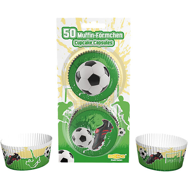Fußballgeburtstag 50 Backformen aus Papier Muffins Förmchen für Fußballparty