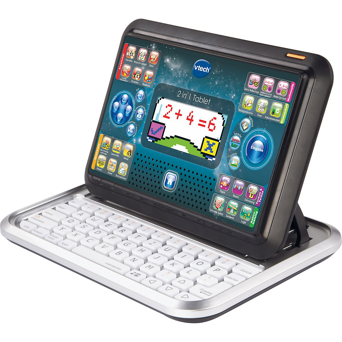2-in-1 Tablet & Laptop silber